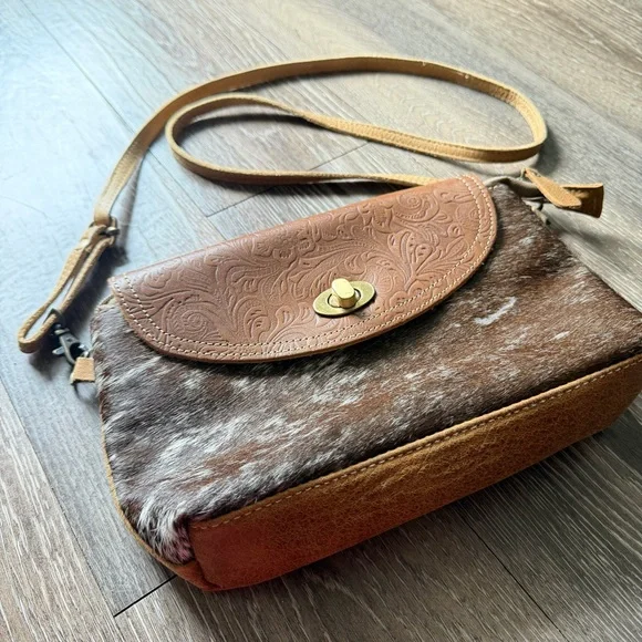 Myra Bag Hair-On Hide Leather Crossbody (Gently Used) - Picture 2 of 14